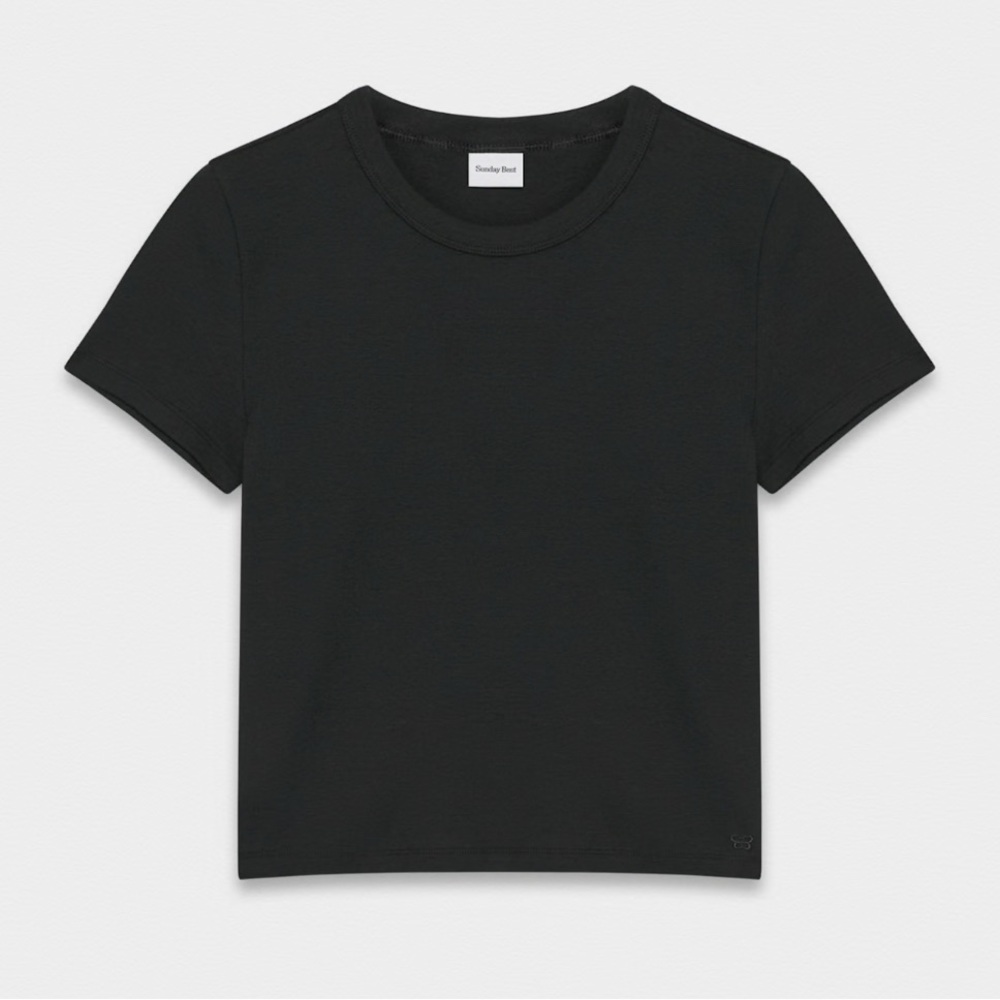 Aritzia Sunday Best Black Crop Tee – Short Sleeve – Women’s M – EUC